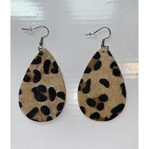 Earrings Animal Print ? Cheetah Lightweight Fabric Comfortable Designer Look!